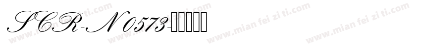 SCR-N 0573字体转换